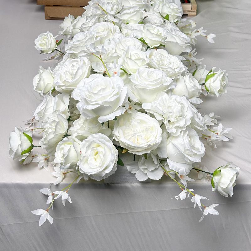 1PC Wedding Flower Wall Decoration Arrangement Supplies Silk Rose Artificial Floral Row Decor Wed Arch Backdrop arrange