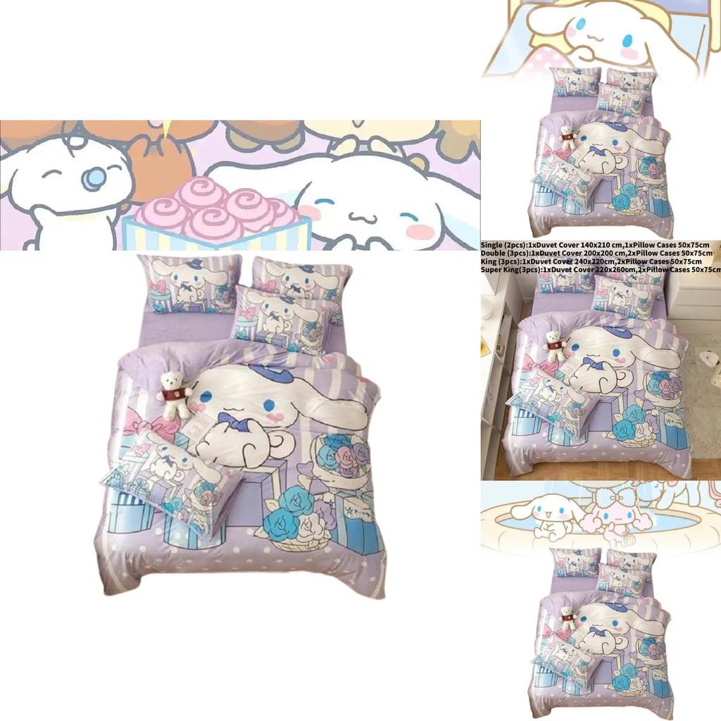Cartoon Pattern Digital Print Bedding Set For Beds