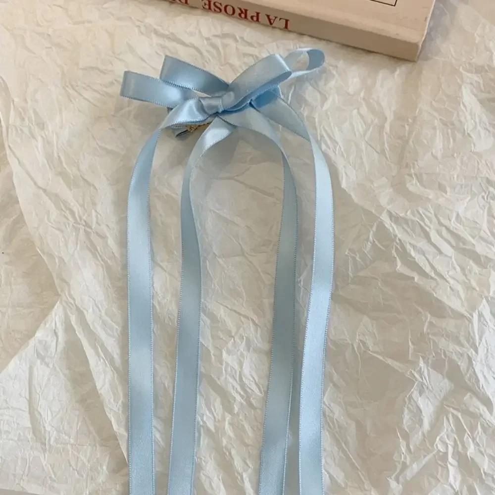 One Piece Sweet Bow Ribbon Hair Clip Rhinestone Headdress Tassels Hairpin Hair Accessories Hair Clip Women