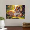 Frame Diy Painting By Numbers For Adults Kits Tiger Animals Picture By Numbers For Beginner Home Decoration 40x50cm