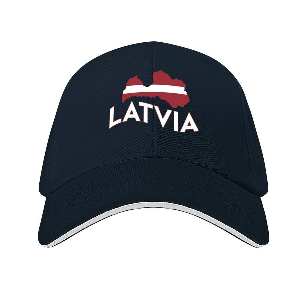 Playful Latvian Flag and Map Baseball Cap Sun Cap Golf Wear party Hat custom Hat Women's Hats 2025 Men's