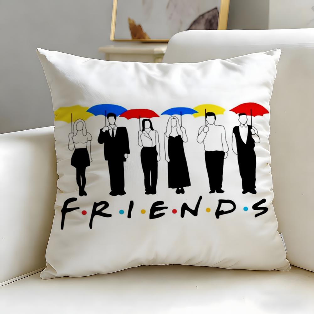 classic TV series Friends Cushion Cover Soft  EasyWash Pillow Case  Versatile for Couch Bed Travel and Office