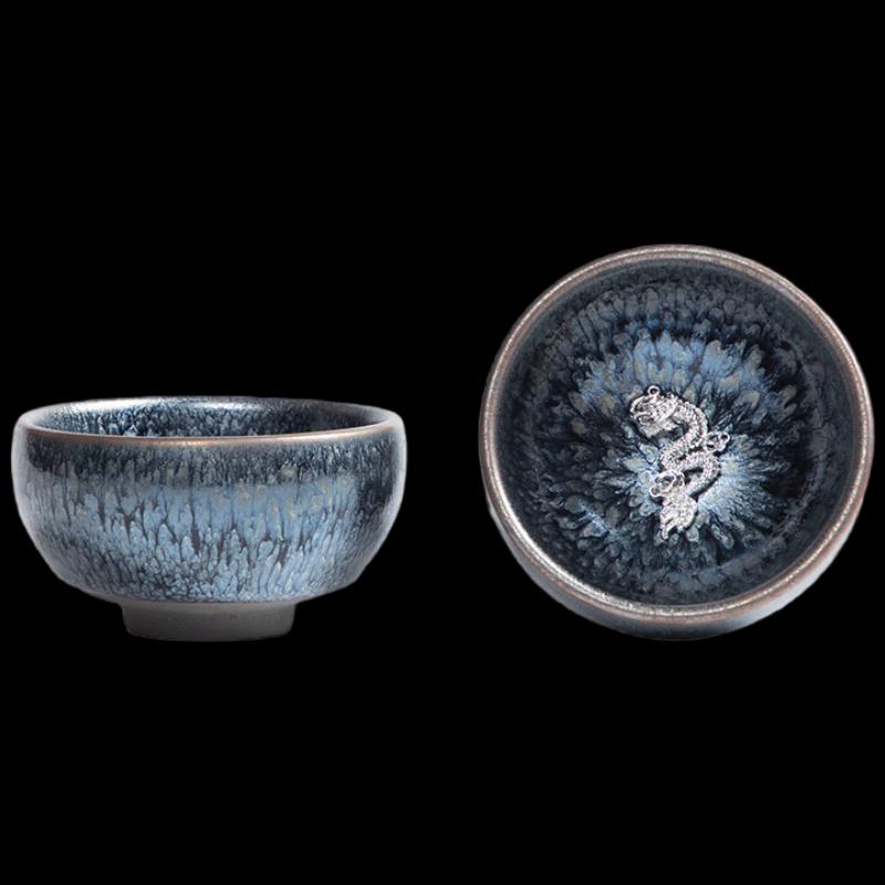 Dunhuang Art Dragon Phoenix Ceramic Tea Cup Gift Set