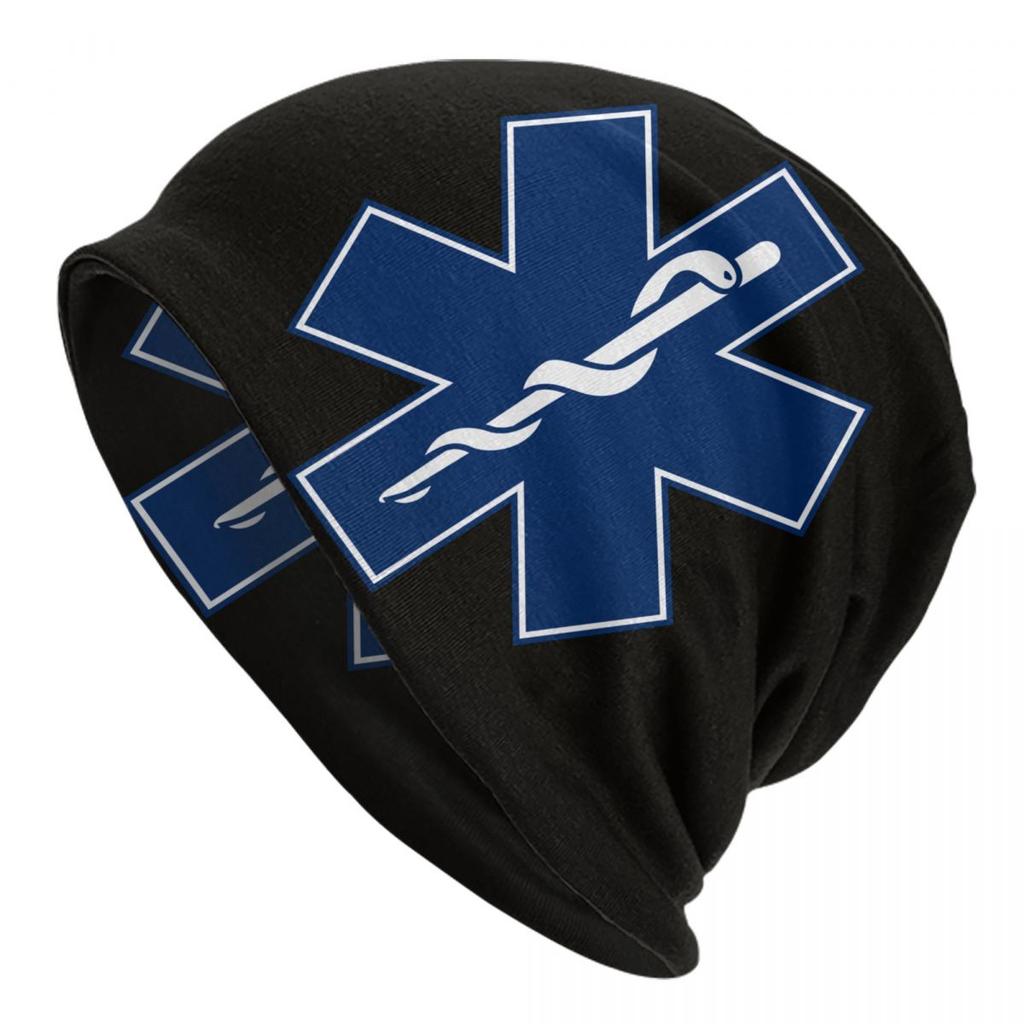 Custom Emt Star Of Life Logo Beanie Cap Winter Bonnet Knitted Hats Hip Hop Outdoor Paramedic Health Care Skullies Beanies Hats