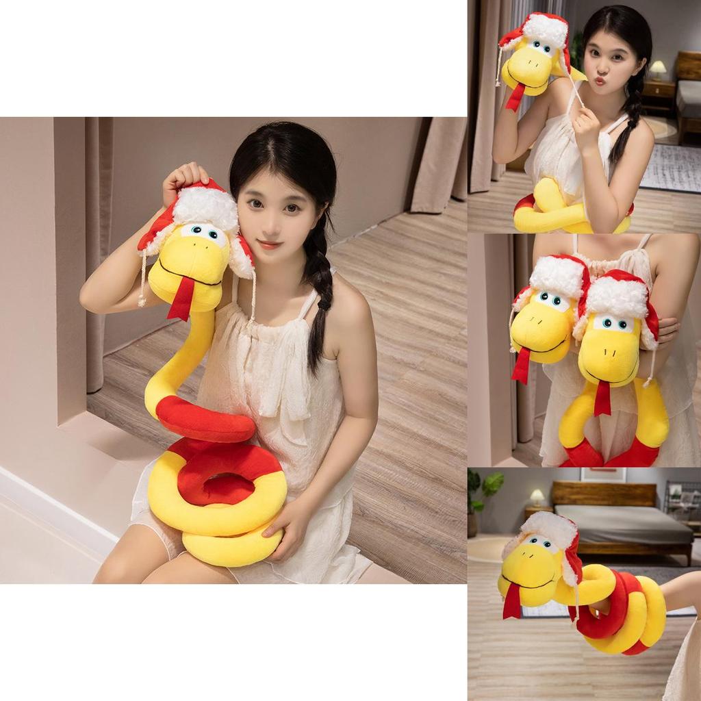 Adorable Plush Snake Toy For 2025 Year Of The Snake Festive Celebration Gift