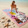 1Pc Adorable Animal Friends Beach Towel Microfiber Beach Towel Thin Absorbent For Beach Swimming Yoga Bath Sports 091742