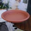 Practical Adjustable Deck Railing Bird Bath Removable Plastic Deck Mounted Bird Bath Brown Bird Bath Feeder for Garden