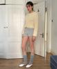 SINOON Basic Knit Shorts (Light Melange Gray)