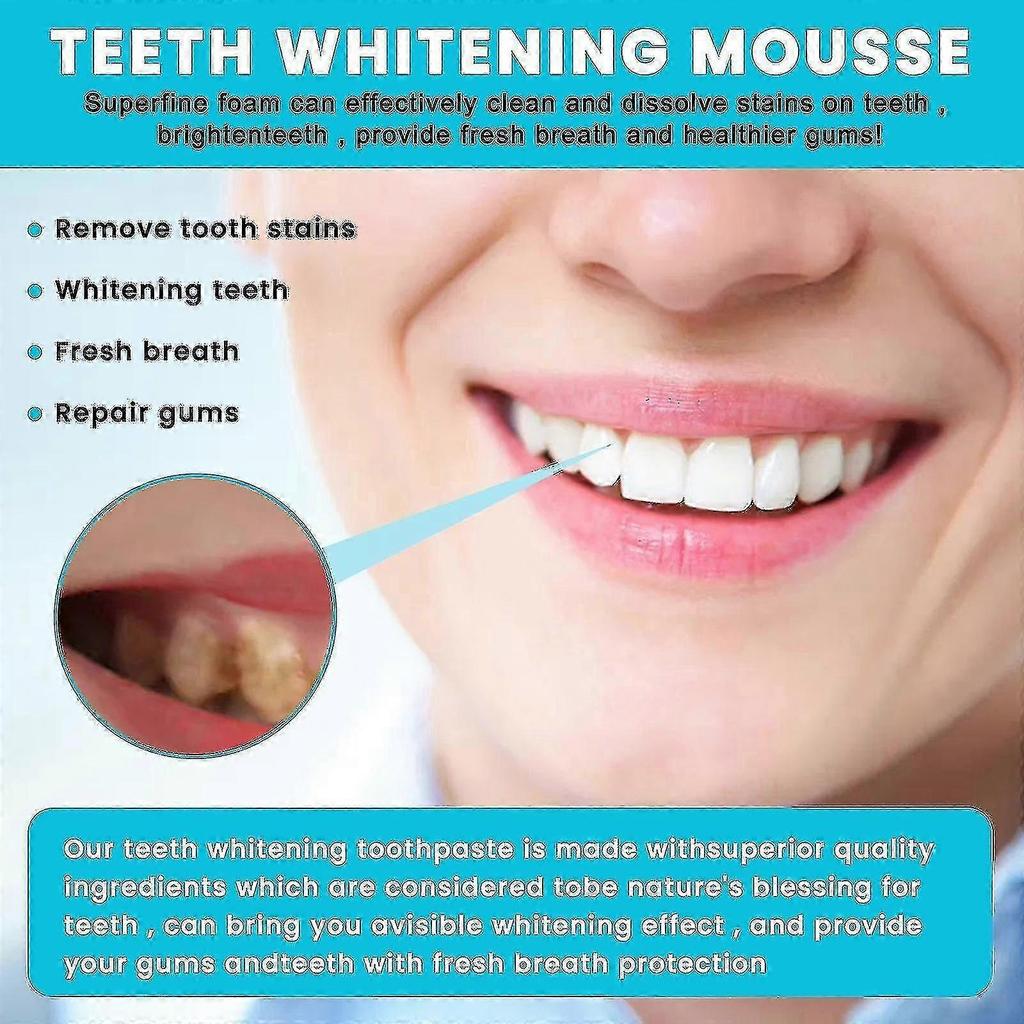 Ouhoe White Teeth Mousse Toothpaste Cleans Tartar, Fresh Breath, Anti-cavit |  |