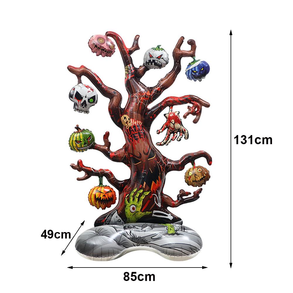 Halloween Party Decor Standing Inflatable Aluminum Foil Balloon Ghost Pumpkin Skull Haunted House Tombstone Skeleton Balloon