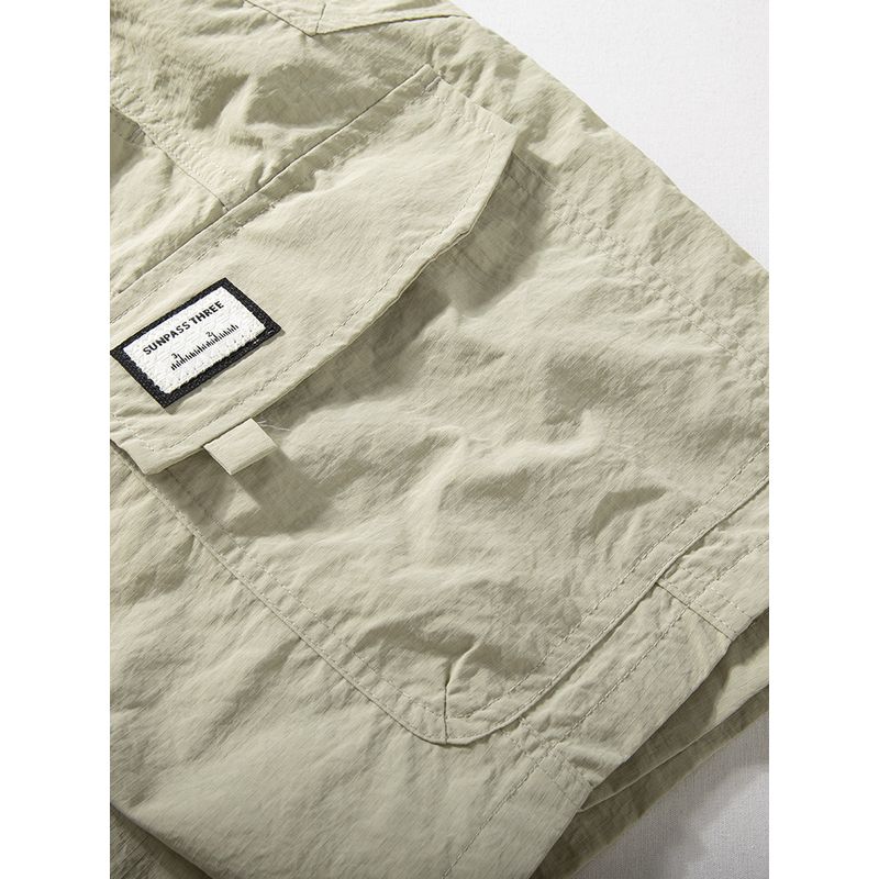 Cargo Shorts Men's Summer Thin Large Pocket Mountain Outdoor Machine Style Plus Size Loose Casual Straight Shorts