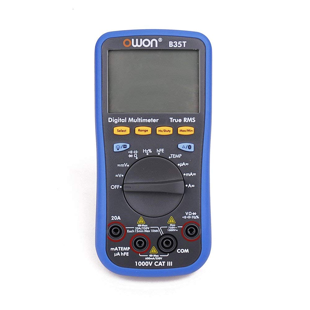 

OWON Digital Multimeter Bluetooth Compatible Offline Logging True RMS Backlight Direct 3 Year B35T+ [] [Manufacturer Warranty]