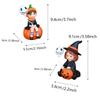 2Pcs Halloween Decors Handcrafted Witch Holding Ghostly Balloon Resins Figurines Ornaments For Home Festives Display