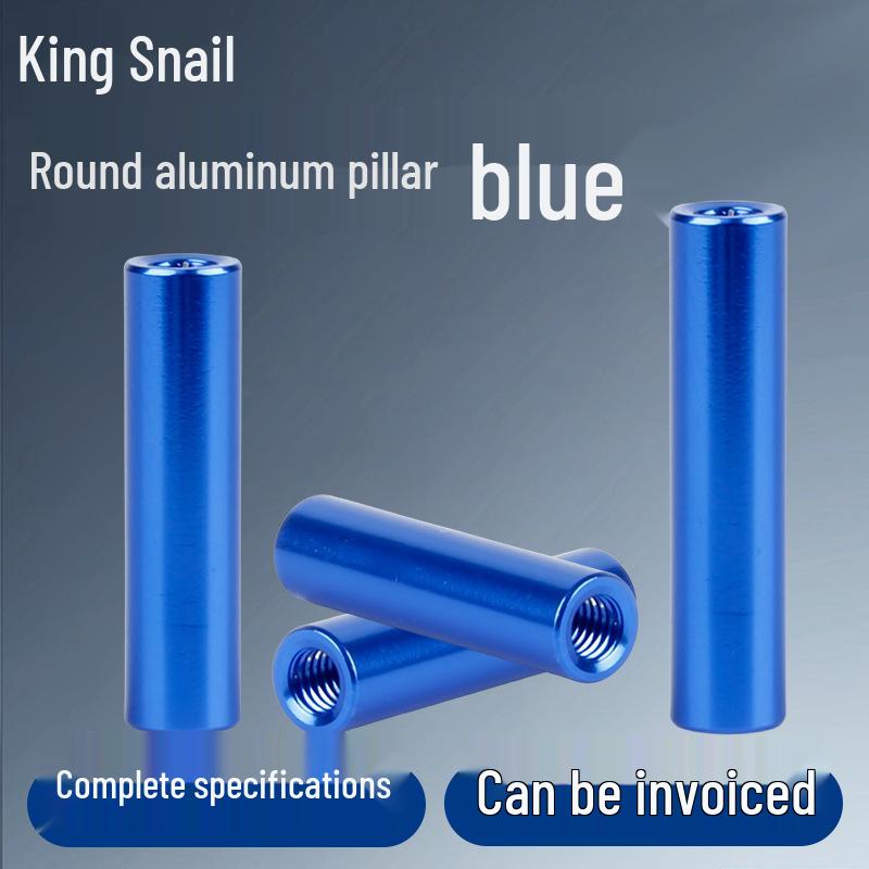 

Aluminum Alloy M3 Round Isolation Rod with Nut and Screw Support. D5*M3*4 Dark Blue