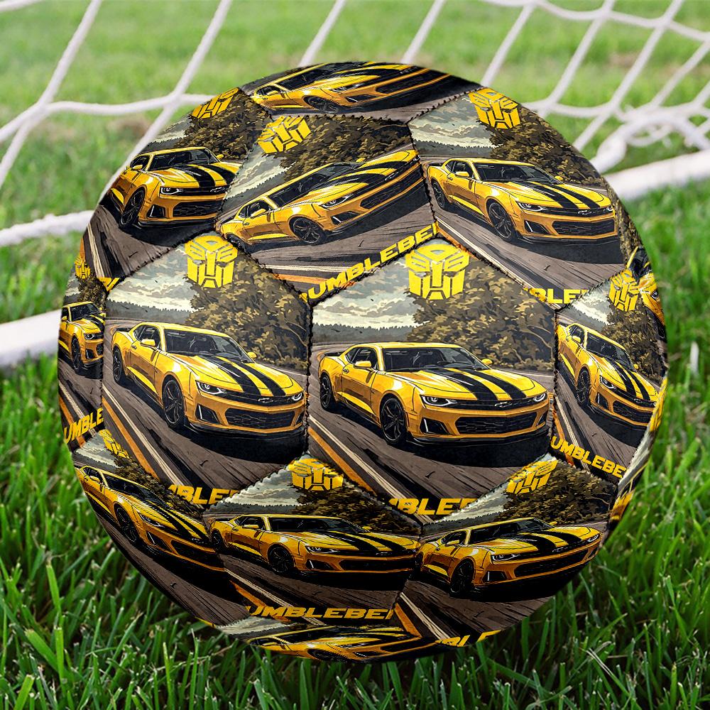 robot Print Size 5 Soccer Ball, Standard Match Football for Sports Game and Team Practice, Ideal Gift for Soccer Fans