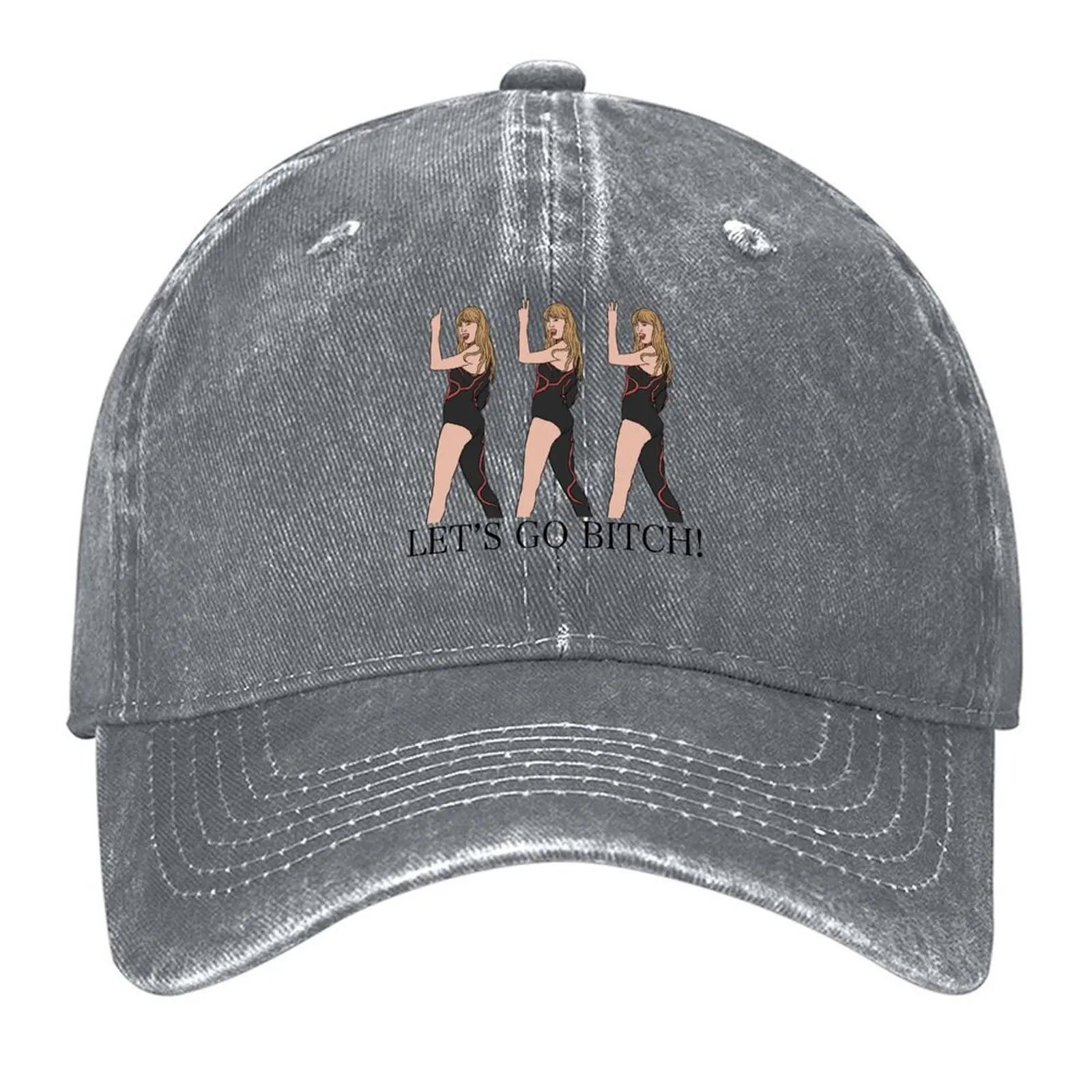 

123 Lets go B*tch! Baseball Cap summer hat Ball Cap men s big size hat tactical cap Boy Child Women s пісочний