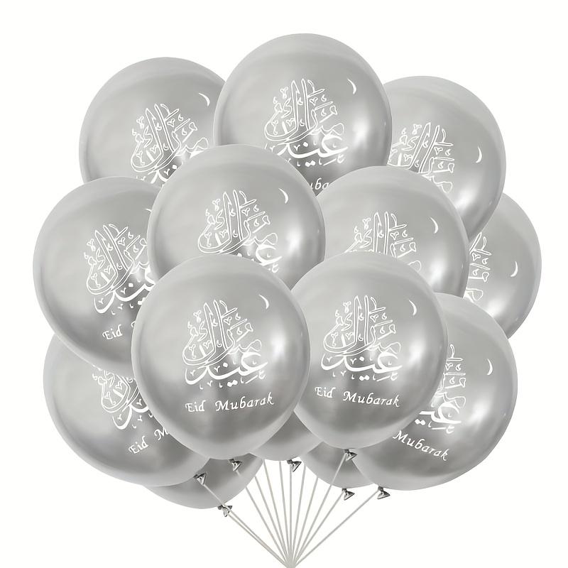 15pcs 12inch Eid Mubarak Colorful Balloons Ramadan Home Decoration Latex Balloon Islam Muslin Kareem Festive Party Outdoor Decor
