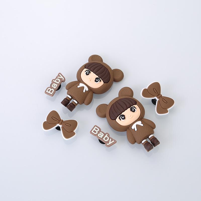 3D Cute Girl Shoe Charms DIY Detachable Cartoon Accessories