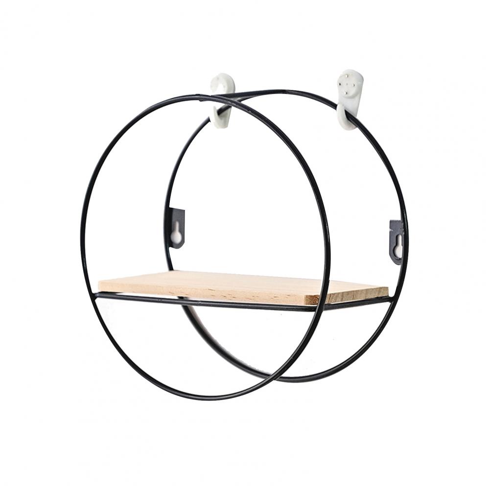 Iron Storage Shelf Geometric Nordic Style Storage Rack Novelty Artistic Storage Holder DIY Wall Mounted Home Decor Storage Shelf