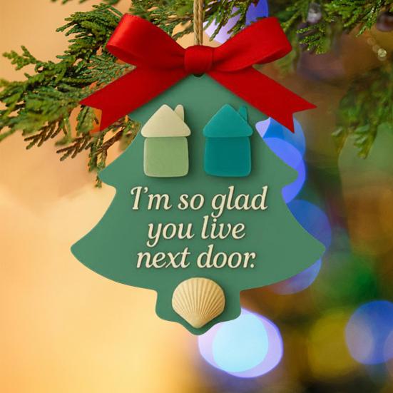 Strom/Ponožka Tvarované Mořské Sklo Přátelství Dekor Ručně Vyráběná Pobřežní Vánoční Závěsná Ozdoba na Vánoce Sváteční Domácí Dekorace