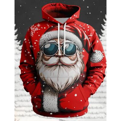Christmas Party Graphic Men's Fashion 3D Print Outdoor Hoodie Streetwear Hoodies Hooded Front Pocket Designer Hoodie Sweatshirt