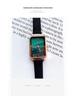 JW Mode-influencer Malachiet Textuur Leerband Quartz Horloge met Groot Wijzerplaat