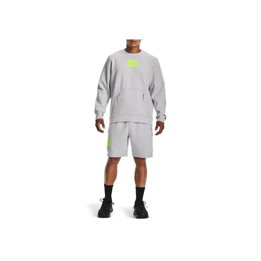 Under Armour Logo Crew Neck Loose Sweatshirt Men Tops Light-Grey 1366222-014