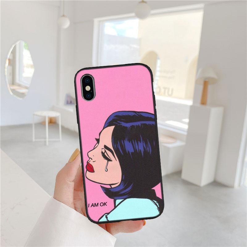 PP21 Crying Comic Girl Sad Soft Shell Phone Case for Xiaomi Poco C40 C50 C51 C55 C65 C71 C75 F3 F5 F6 F7 M2 M3 Pro Ultra