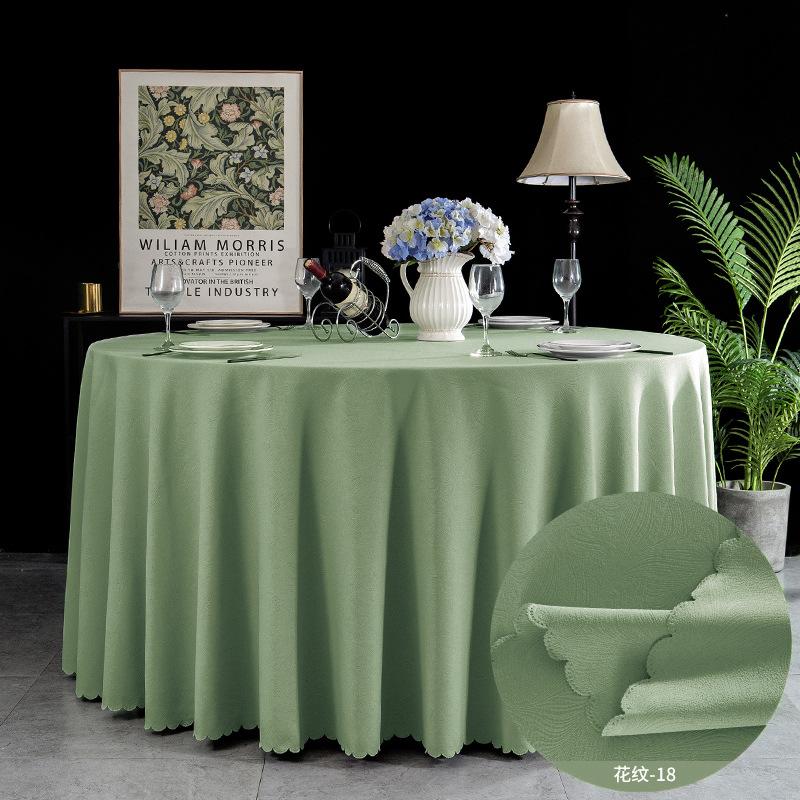 Hotel Round Tablecloth Fabric Restaurant Tablecloth Hotel Banquet Large Round Table Tablecloth Household Round Table Tablecloth