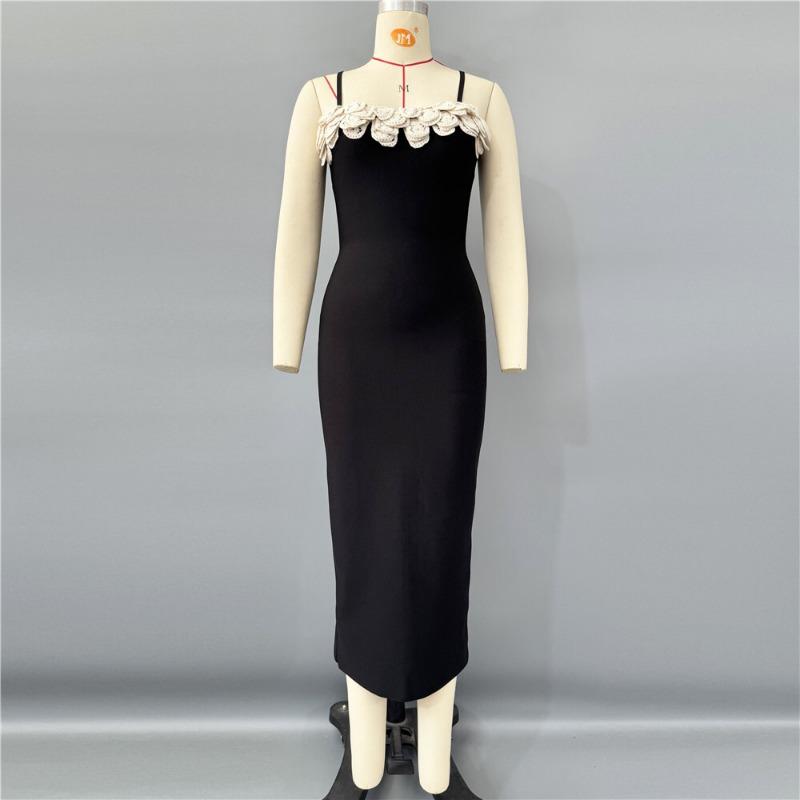 Summer bandage dress is thin and versatile, new hip-wrapped suspender skirt design three-dimensional dress