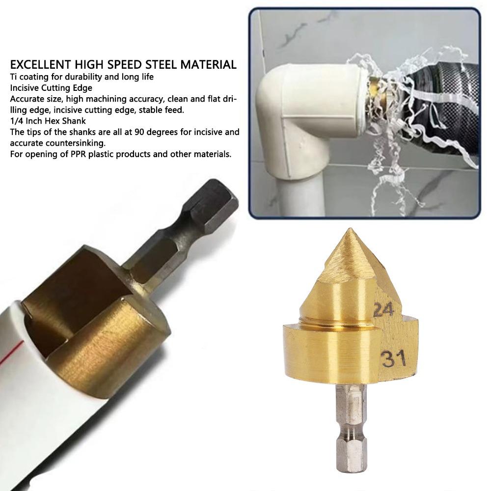24-31mm Blade Diameter Stepped Drill Bit 1/4 Inch Shank Hole Opening Drill  Water Pipe Drilling