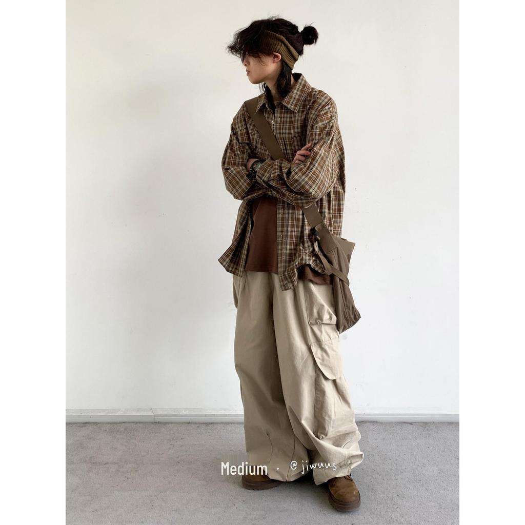 Unisex Frühling Retro Karomuster Langarmhemd - Lockerer, lässiger Preppy-Stil für Männer & Frauen