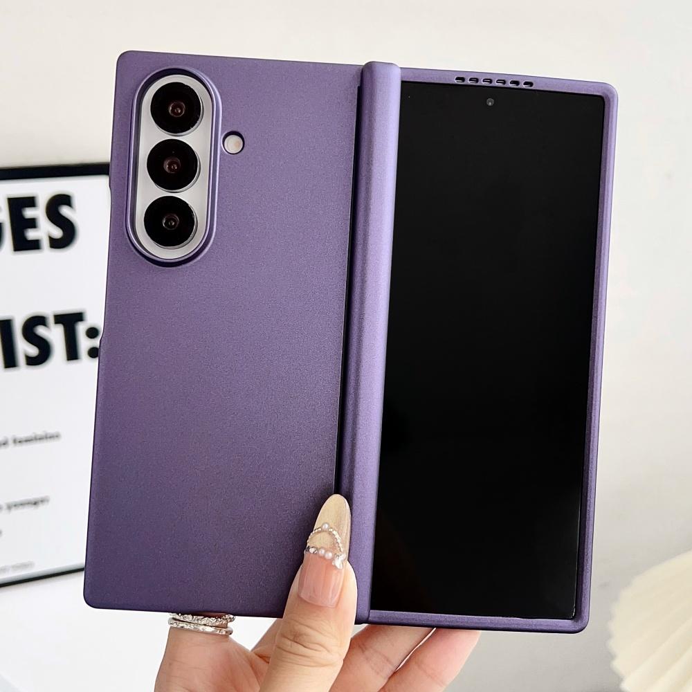Husă de telefon cu balama, textură metalică mată de lux, pentru Samsung Galaxy Z Fold 7 6 5 4 5G, cu bumper magnetic din PC dur Magsafe