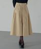 Deuloupisumeon One-Tuck Cotton Flare Skirt [Black]