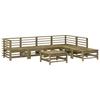 VidaXL Salon de Jardin 7 pcs, Canapés avec Repose-pied, Ensemble de Meubles avec Table Basse Patio Terrasse, Rustique, Bois 3186444