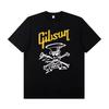 2026 Gibson Les Paul Gibson Electric Guitar Peripheral Short Sleeve Tshirt Rock Band Practice Costume Half Sleeve