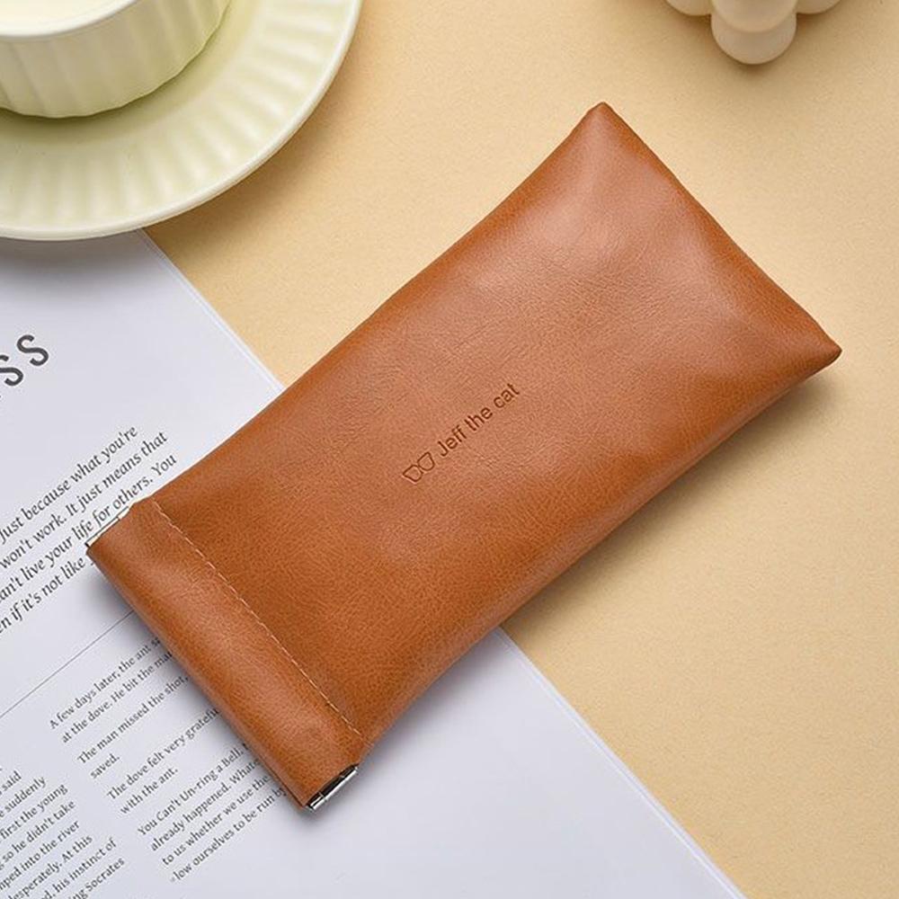 Weiches Leder Sonnenbrillenetui Einfache Wasserdichte Tasche Hülle Geschenke Aufbewahrungsbeutel für Brillen