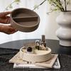 French Retro Luxury Leather Handle Storage Tray for Entrance Cabinet