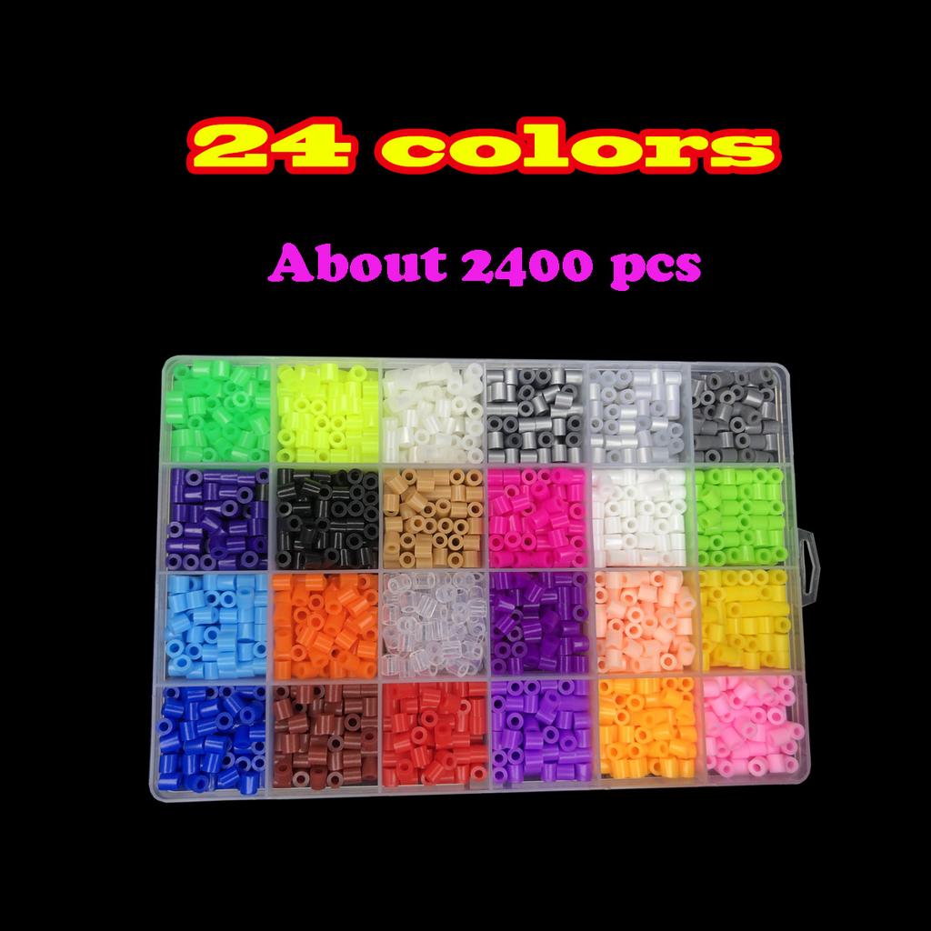 5mm Schmelzperlen Set Hama Perlen Box Bügelpapier Perlen, Steckplatte, Reichhaltiges Zubehör, Schmelzperlen für Mädchen Geschenke Lernspielzeug