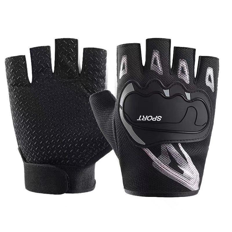 Half-finger Riding Gloves Men's Spring and Summer Thin Breathable Non-slip and Anti-drop Motorcycle Driving Open-finger Full-finger Gloves