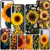 Summer Daisy Sunflower Floral Flower Case for Samsung Galaxy A10s A50 A50s A02s A03s A20 A30 A20e A70 A70s A20s A30s Black Cover
