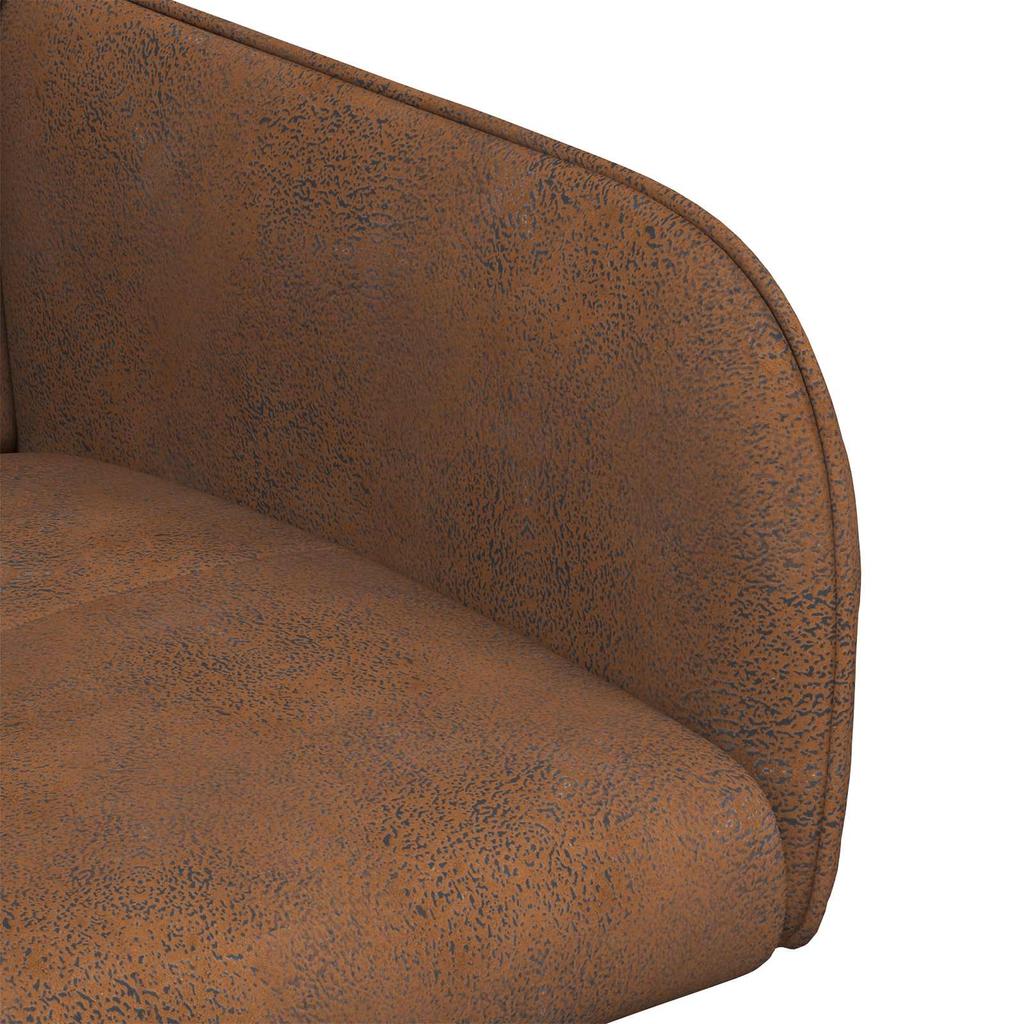 Dining Chairs 2 Pcs Faux Suede Brown 59 X 56.5 X 85 Cm