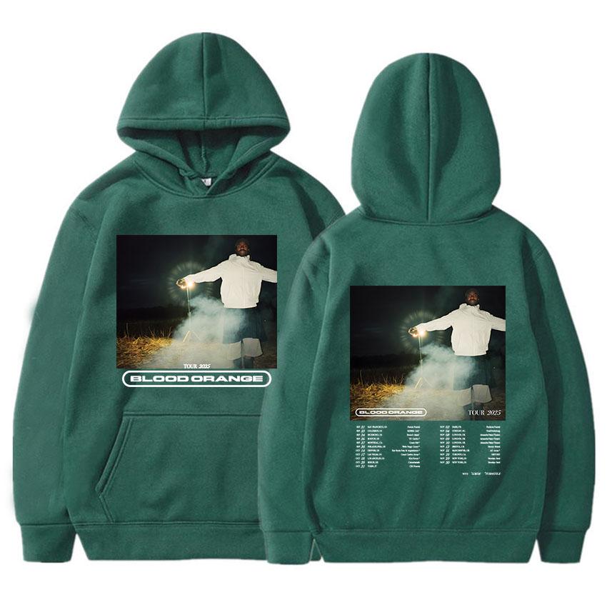 Blood Orange Tour 2025 Hoodies Autumn Winter Men Women Sweatshirt Singer Fashion Graphic Printing Pullovers Hooded Long Sleeve Hoodie