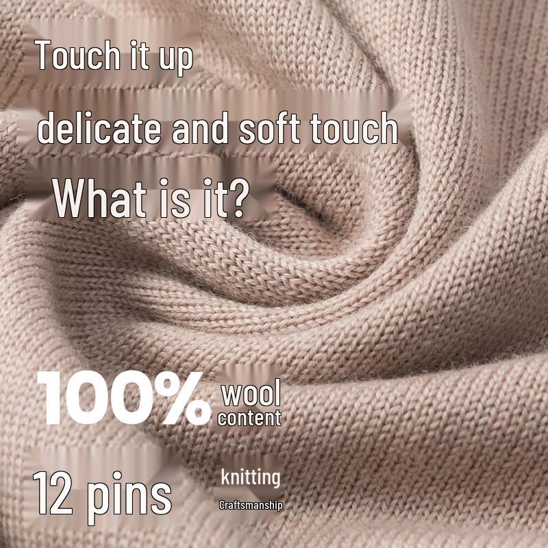 Hengyuanxiang Women's 100% Pure Wool V-Neck Cardigan