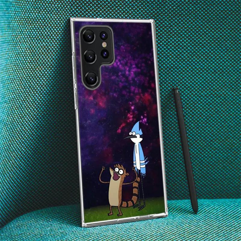 Cartoon Regulars Cute Show Cover For Samsung Galaxy S21 S20 S23 FE S22+ S24 Ultra S25 Edge Phone Case S10 Plus Clear Capa Coque