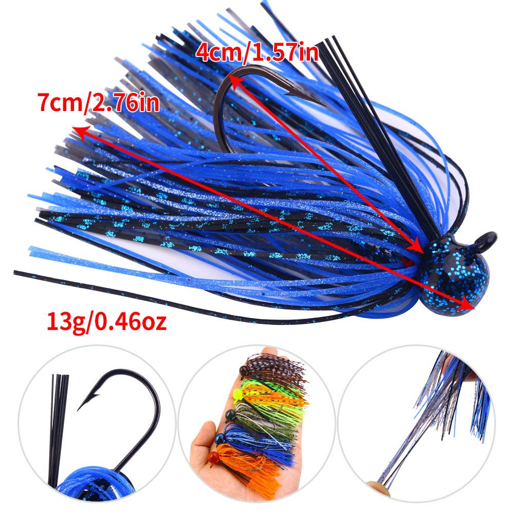 Football Jig Spinner Bait Weedless Jig Chatter Bait Fishing Lure Chatterbait Wobbler For Bass Fishing Tackle