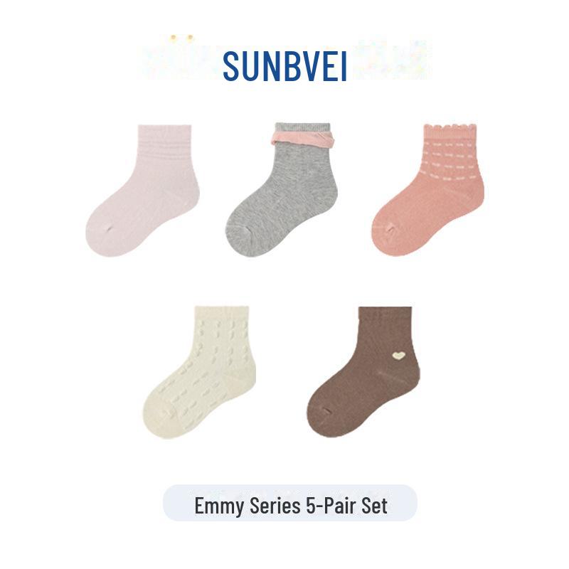 

Хлопковые носки средней длины для девочек Xuwei на осень и зиму — стиль принцессы для детей и младенцев 1-3 years [Sock size 14-16 / Foot length 12-14cm]