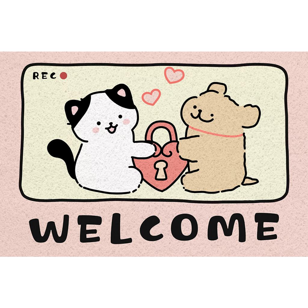 Cartoon Dog Diatom Mud Floor Mat Welcome Carpet for Living Room Entryway Non-Slip Bathroom Shower Area Footpad Kitchen Decor Rug