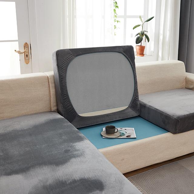 Huse Elastice de Catifea pentru Pernele de Șezut ale Sofalei, Husă Pluș pentru Scaun, Husă pentru Colțar, Husă Mobilier pentru Șezutul Sofalei, Husă Elastică pentru Sofaua din Camera de Zi