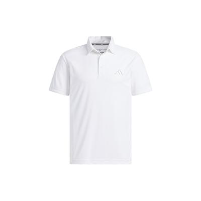 Solid Color Logo Short Sleeve Polo Shirt Men Tops White HS9050